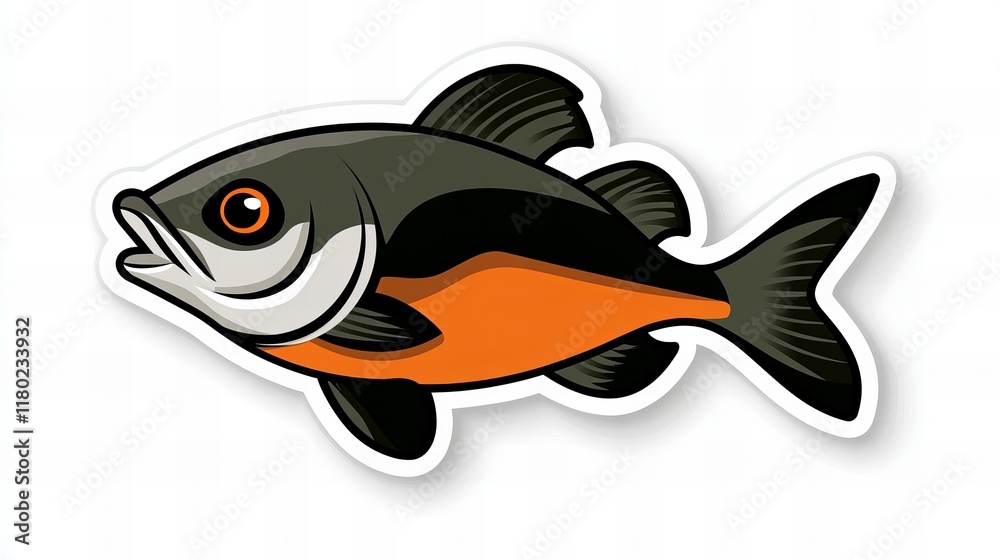 A vibrant illustration of a fish, showcasing bold colors and detailed fins. Perfect for aquatic-themed designs! A vibrant illustration of a fish, showcasing bold colors and detailed fins. Perfect for aquatic-themed designs!
