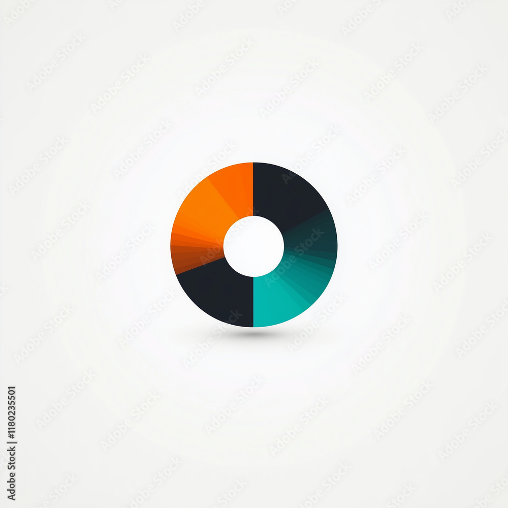 A vibrant geometric design displays a circle split into four distinct sections, featuring bright colors. The circular shape creates a visually appealing balance and contemporary look A vibrant geometric design displays a circle split into four distinct sections, featuring bright colors. The circular shape creates a visually appealing balance and contemporary look