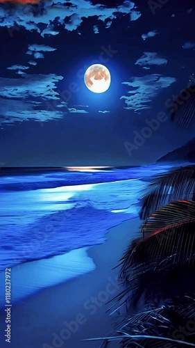 moon over the sea