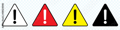 Alert sign. Warning icon and symbol. Exclamation mark in triangle.