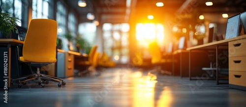 Wallpaper Mural Sunset in the Modern Office: A Serene Workspace Torontodigital.ca