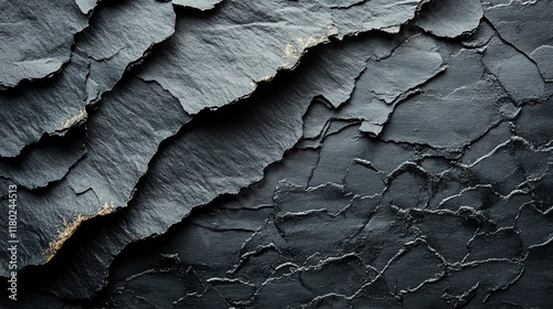 Abstract Dark Grey and Black Slate Texture Background photo