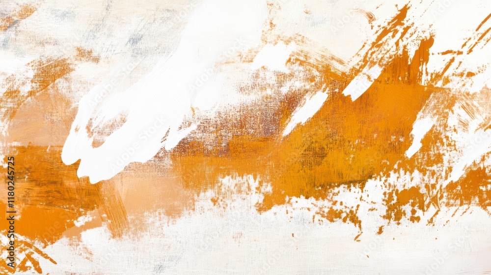 Abstract Art with Golden and White Brushstrokes: A Striking Modern Masterpiece Abstract Art with Golden and White Brushstrokes: A Striking Modern Masterpiece
