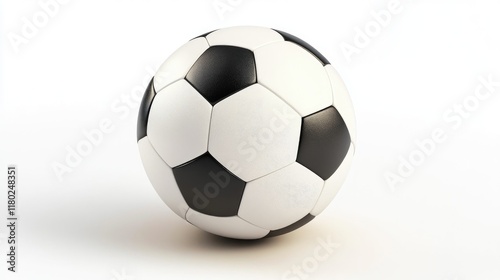 Soccer football ball isolated cutout on white background. 3d illustration.