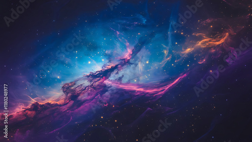 backround of an image of outer space with  most of the- different color  