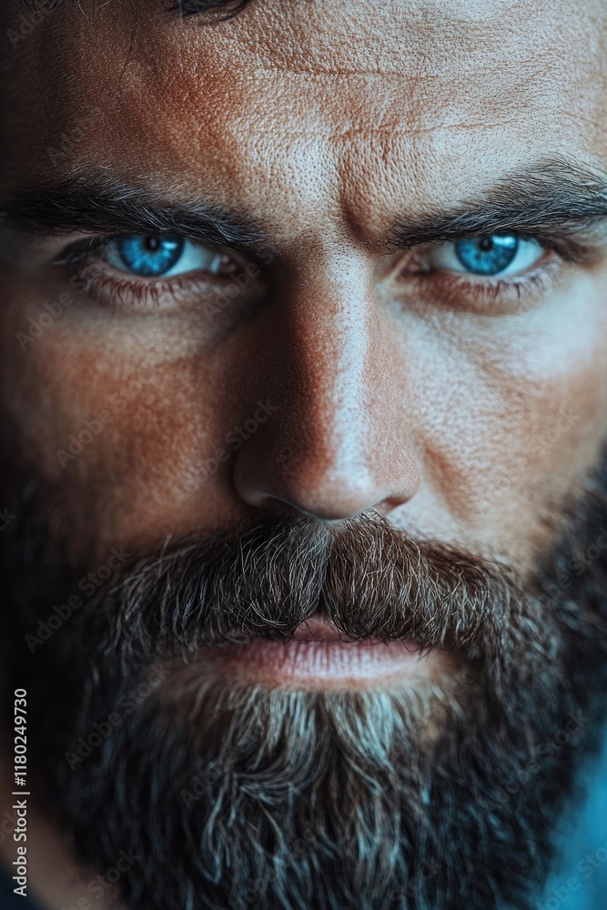 Man with Beard and Blue Eyes Man with Beard and Blue Eyes