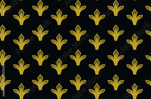 A seamless ethnic-inspired tile pattern with floral accents, perfect for sophisticated wallpaper and decorative applications.