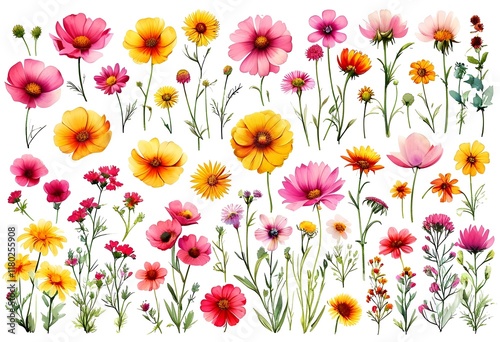A vibrant collection of various flowers showcasing nature's diverse beauty and colors	
