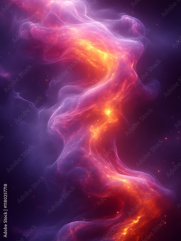 Abstract swirling nebula with vibrant colors. Abstract swirling nebula with vibrant colors.