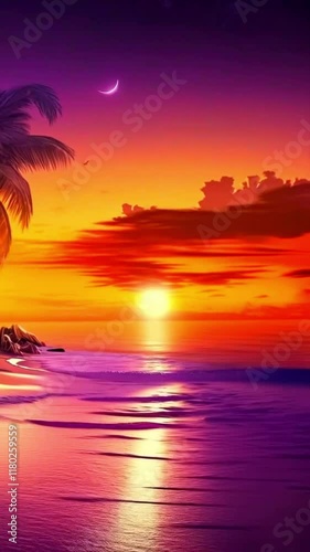 sunset over the sea
