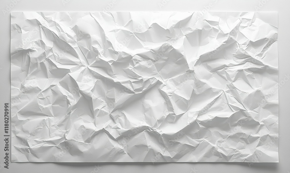 Obraz premium Crumpled white paper