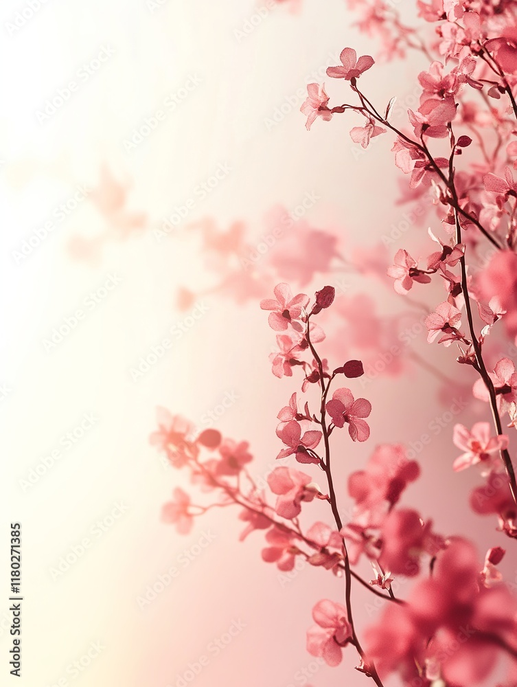 Fototapeta premium soft background greeting card with flower