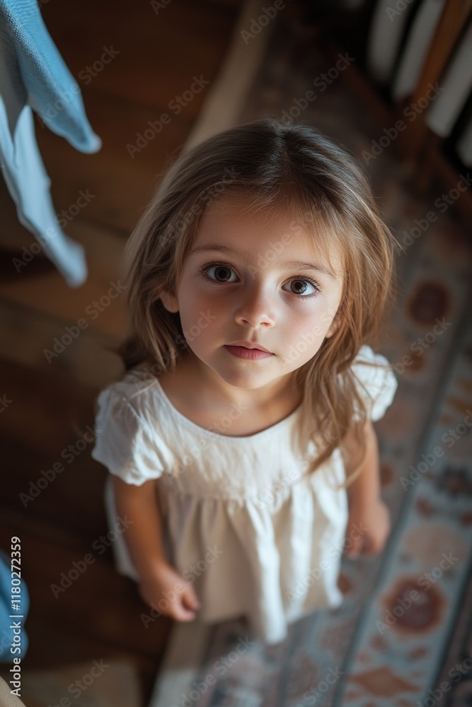 Girl Standing on Rug Girl Standing on Rug