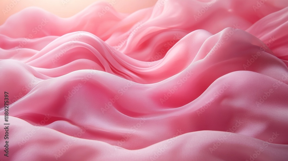 Fototapeta premium Abstract soft pink fabric folds