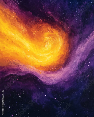 Purple and Yellow Galaxy