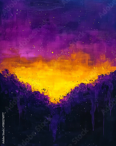 Purple and Yellow Galaxy