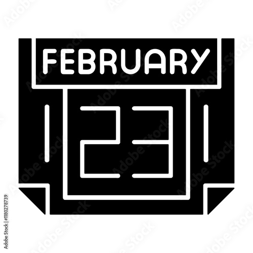 23 February Vector Icon Design