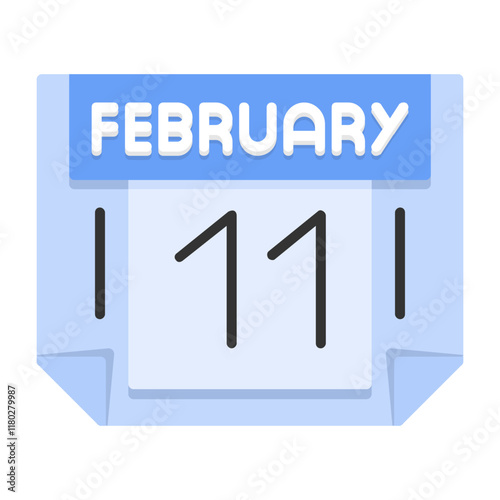 11 February Vector Icon Design