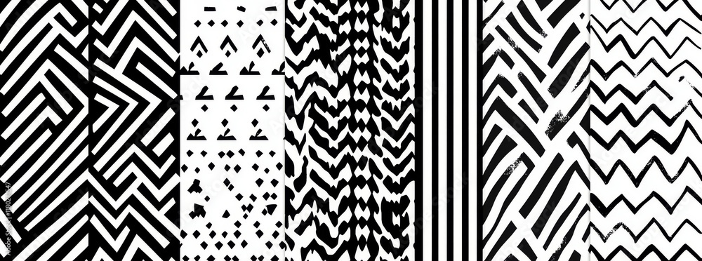 A set of fluid black and white designs. Clean and contemporary artwork.