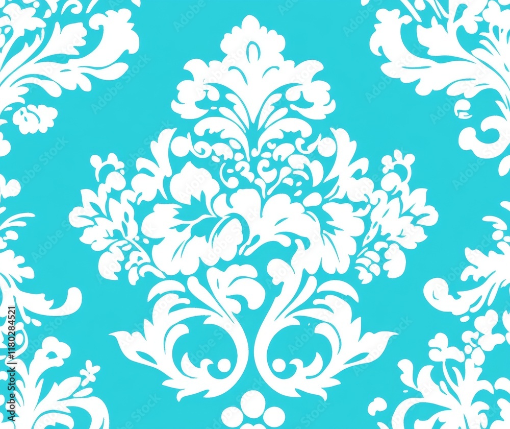 Fototapeta premium A seamless, modern background decorated with a geometric pattern of white and gray flowers.
