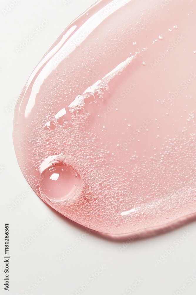 Fototapeta premium pink serum swatch, probiotic serum trend