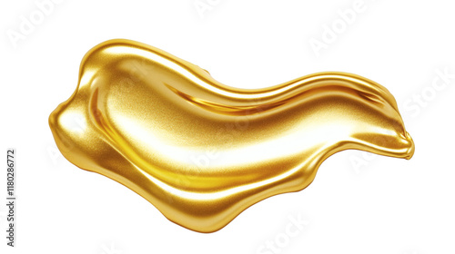 golden wax seal isolated on  white background