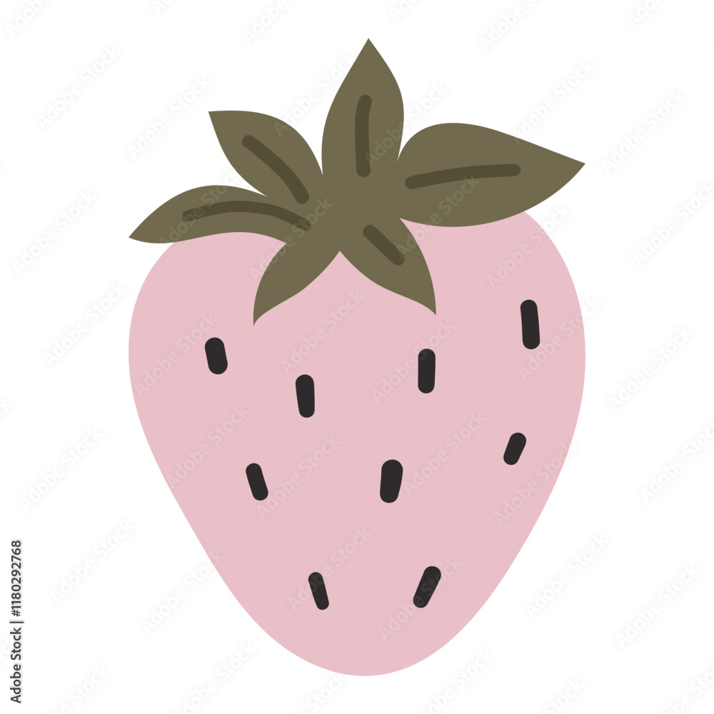 Abstract strawberry, white background, fruit illustration Abstract strawberry, white background, fruit illustration