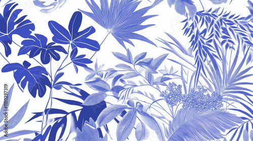 Wallpaper Mural Hand-drawn white chrysanthemum outlines in a minimalist sketch style scattered across a deep navy blue canvas forming a subtle and artistic pattern Torontodigital.ca
