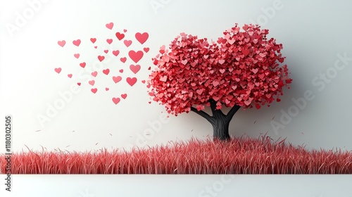 A tree symbolizing hearts with ample space, celebrating Valentine's Day