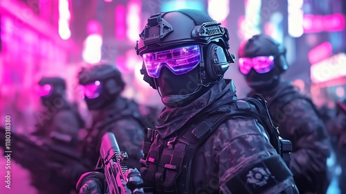 Neon City Riot Squad Patrol
