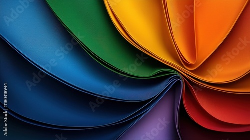 A colorful piece of fabric is shown in a spiral pattern photo