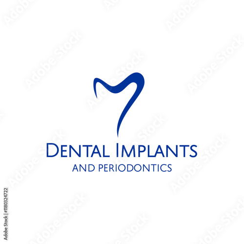 Dental Implants and Periodontics logo design embodies professional elegance and modern clarity, crafted as an editable vector brand identity.