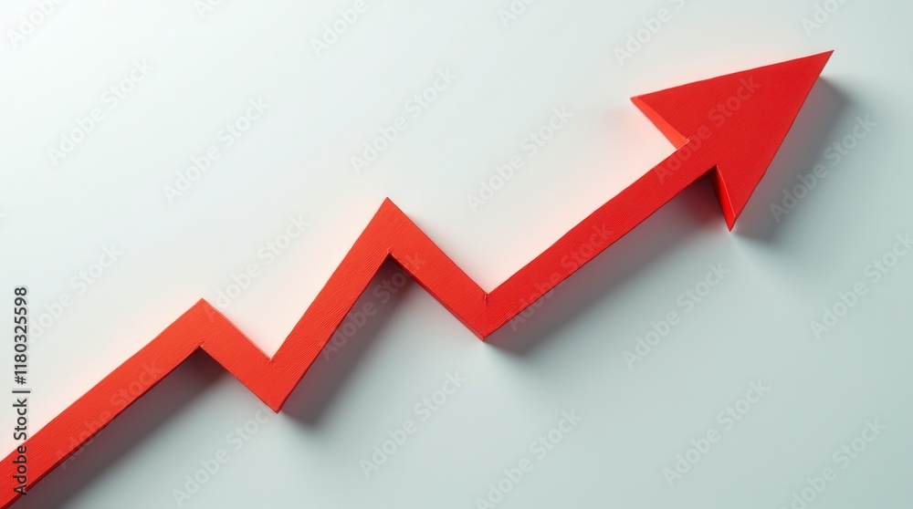 Arrow, Stock Market Or Papercut Background Design For Business, Economy And Global Inflation Arrow, Stock Market Or Papercut Background Design For Business, Economy And Global Inflation