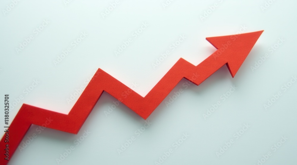 Arrow, Stock Market Or Papercut Background Design For Business, Economy And Global Inflation Arrow, Stock Market Or Papercut Background Design For Business, Economy And Global Inflation