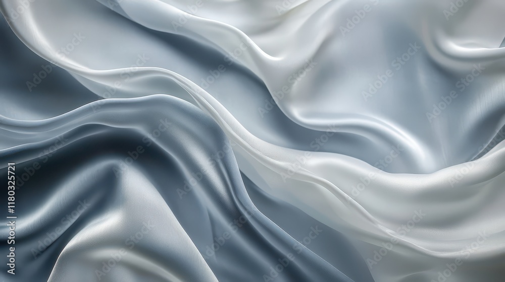 Fototapeta premium White gray satin texture that is white silver fabric silk panorama background with beautiful soft blur pattern natural.White gray satin texture that is white silver fabric silk panorama background