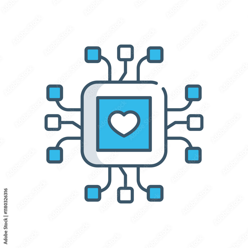 AI-Driven Healthcare vector icon AI-Driven Healthcare vector icon