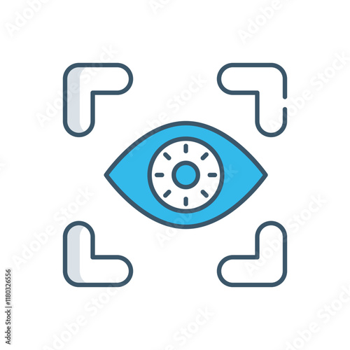 Ar contact lenses vector icon