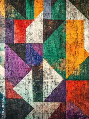 Geometric Patchwork Rug