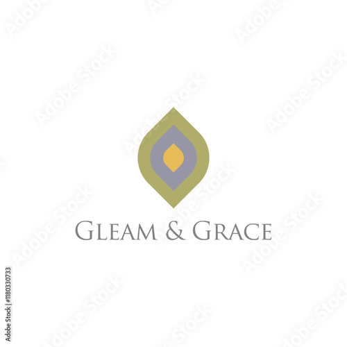Gleam and Grace Peacock Feather logo design reflects vibrant elegance and luxurious creativity, offered as an editable vector brand identity.