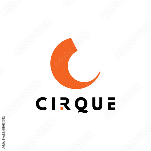 Cirque Innovative Abstract C logo design emphasizes vibrant creativity and modern clarity, crafted as an editable vector brand identity.

