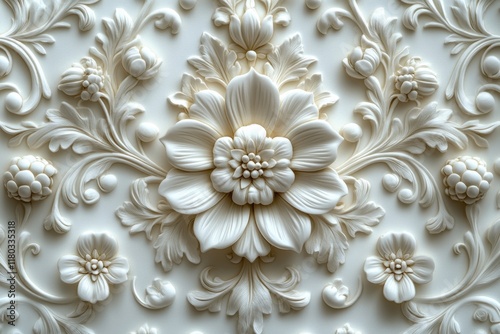 A close-up shot of a single flower growing on a wall