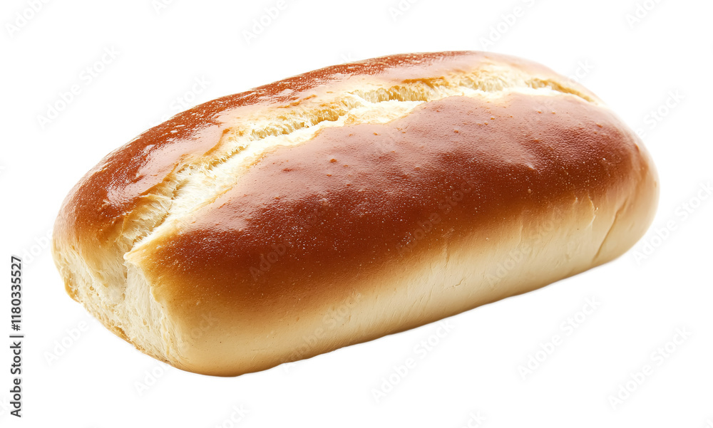 Soft Hotdog Bun for Quick Meals Isolated on White Background Soft Hotdog Bun for Quick Meals Isolated on White Background