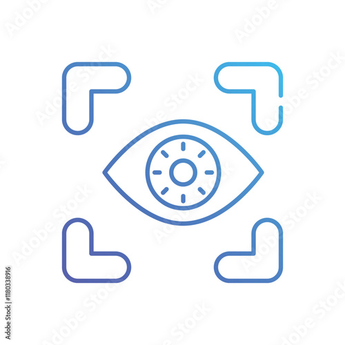 Ar contact lenses vector icon