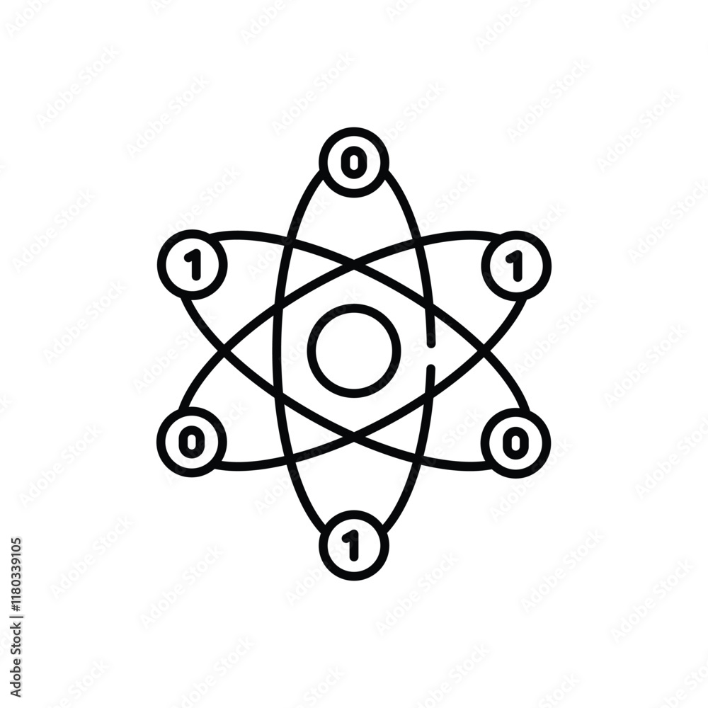Quantum Computing vector icon Quantum Computing vector icon
