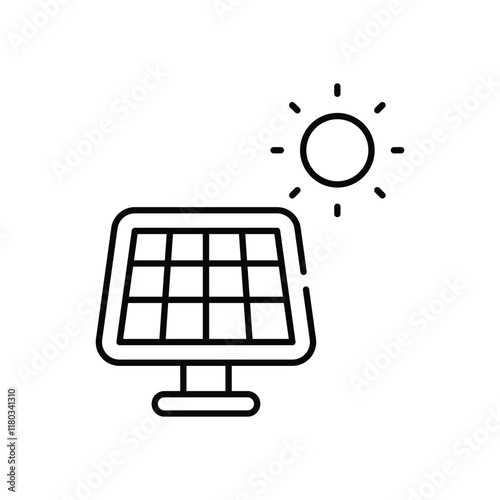 Solar-Powered Technology vector icon