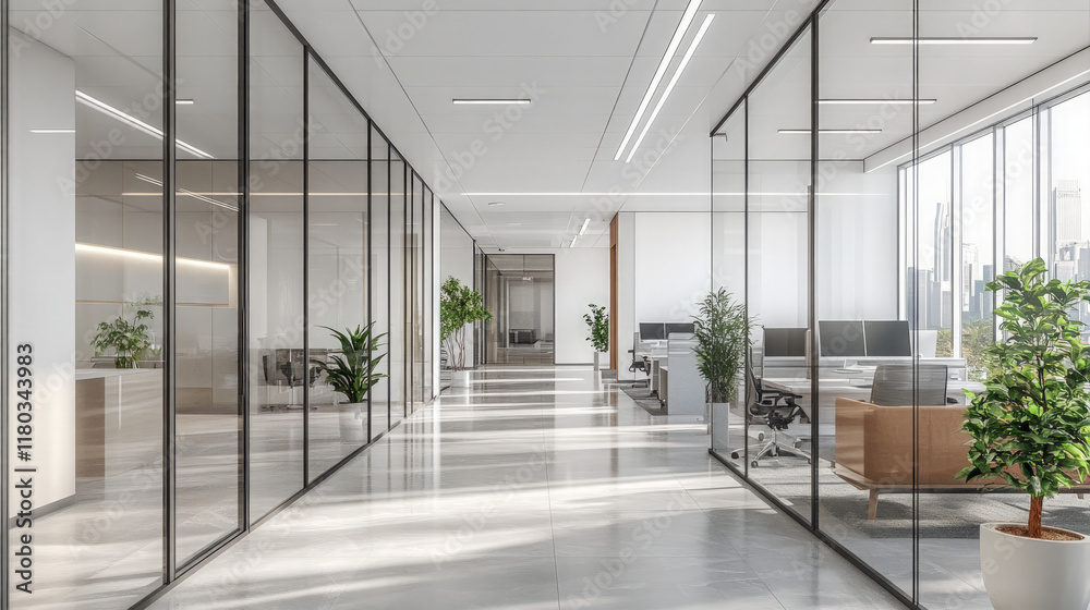 A modern coworking office with modular furniture, glass partitions for private discussions, and a bright, airy atmosphere ideal for collaboration A modern coworking office with modular furniture, glass partitions for private discussions, and a bright, airy atmosphere ideal for collaboration