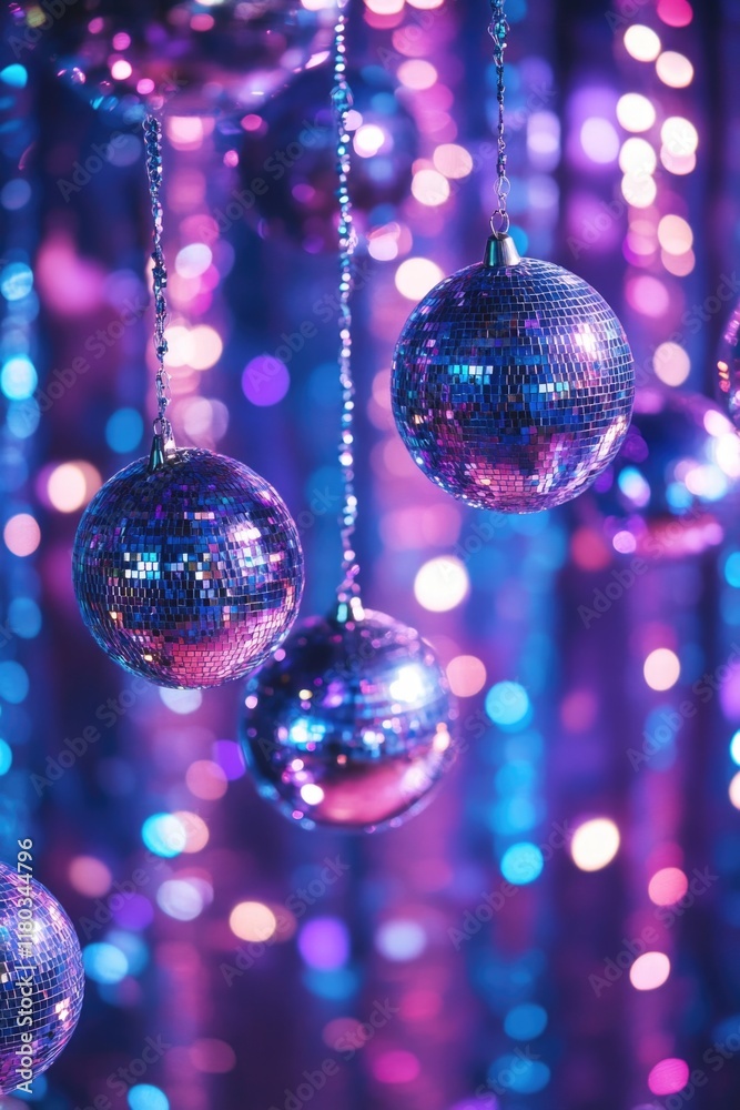 Obraz premium Disco Balls Ceiling Installation