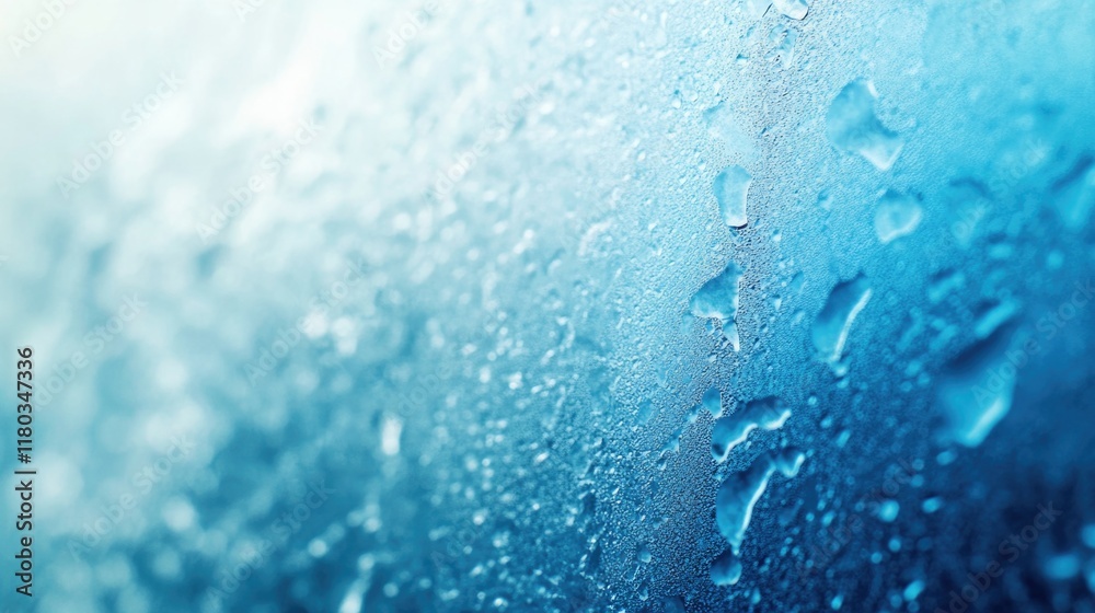 Obraz premium Close-up view of water droplets on a window, great for use in still life or product photography