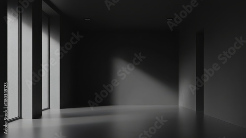 Empty dark grey room with Luxury grey gradient background for display your productEmpty dark grey room with Luxury grey gradient background for display your product