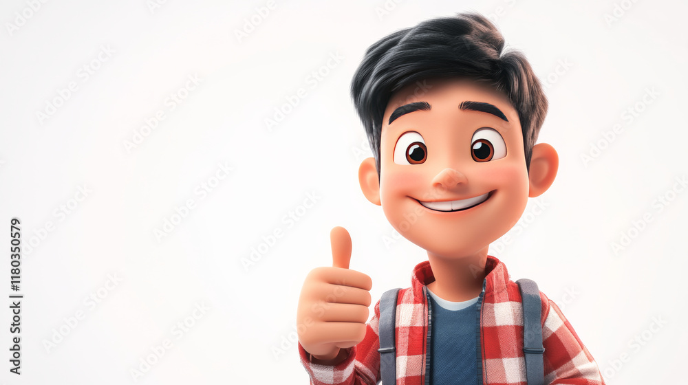A cartoon character making a like gesture A cartoon character making a like gesture